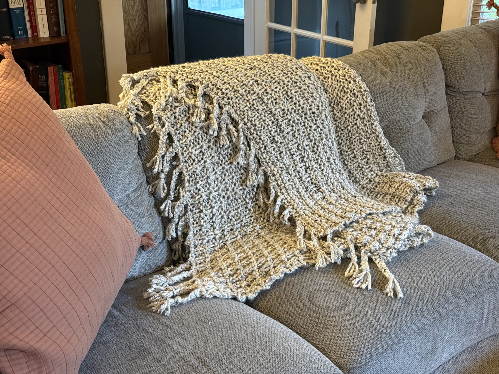 16.) Hand Knitted blanket