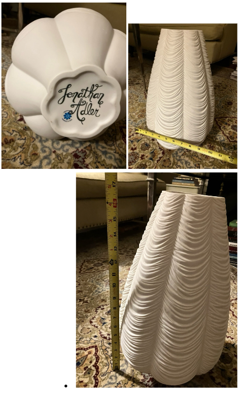 9.) Jonathan Adler Large Charade Drape Vase